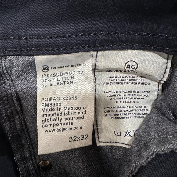 AG Everett Men's Navy Blue Jeans Size 32 - Picture 6 of 14